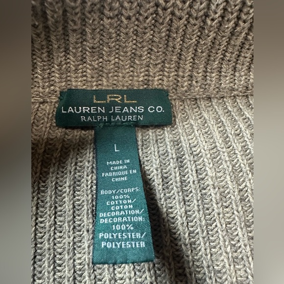 Lauren Ralph Lauren Knit Sweater with Brown Patches on elbows. - Picture 9 of 15